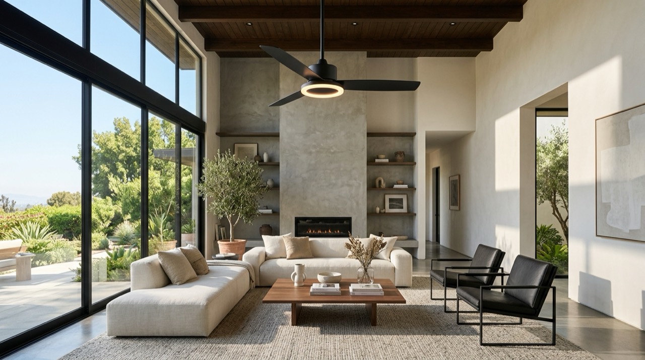 Ceiling Fan Brands: Ceiling fan in living room Ceiling fan in living room — Ceiling Fan Brands