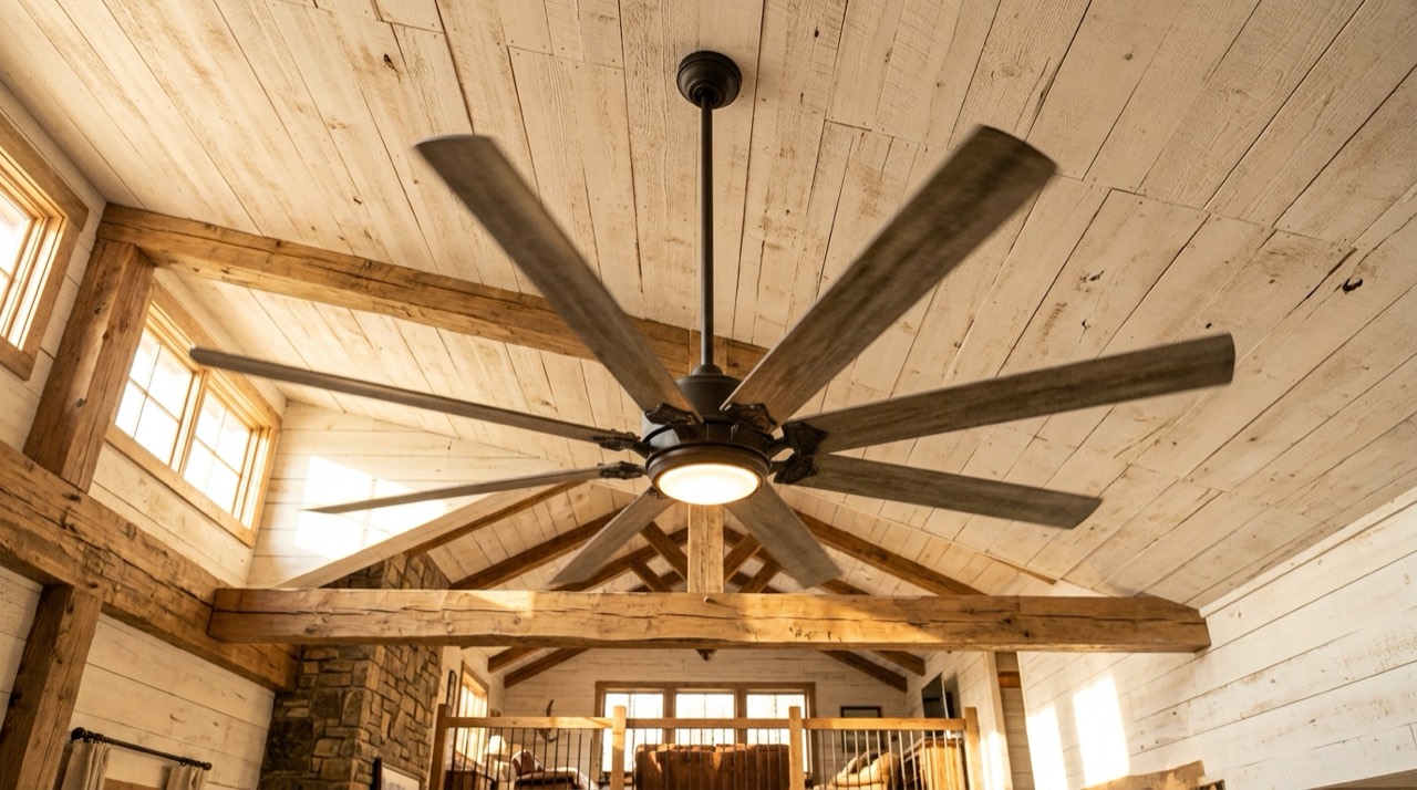 DC, Quiet & Energy-Efficient Ceiling Fans: Ceiling fan turning slowly Ceiling fan turning slowly — DC, Quiet & Energy-Efficient Ceiling Fans