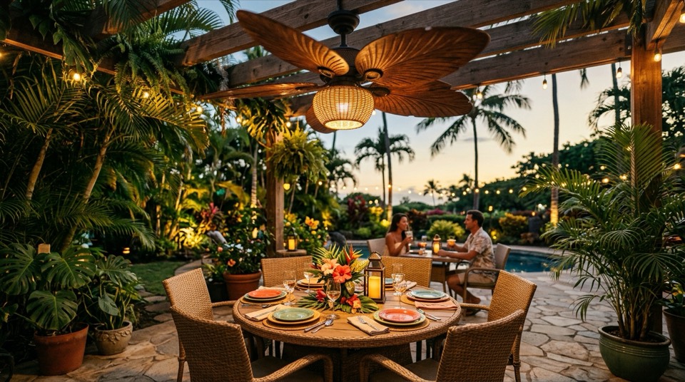 Ceiling fan spinning above table — Ceiling Fan Direction & Usage