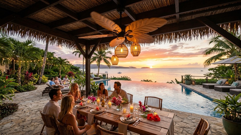 Ceiling fan spinning above patio — Outdoor & Patio Ceiling Fans