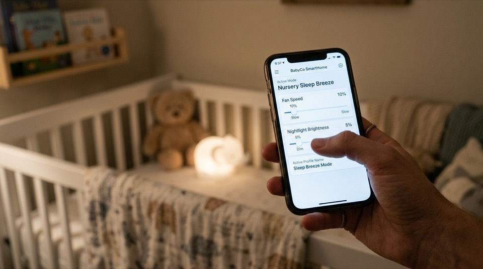 Hand adjusting phone smart app — Smart Ceiling Fans