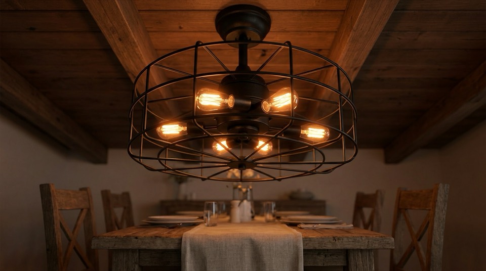 Ceiling fan glowing in room — Ceiling Fans