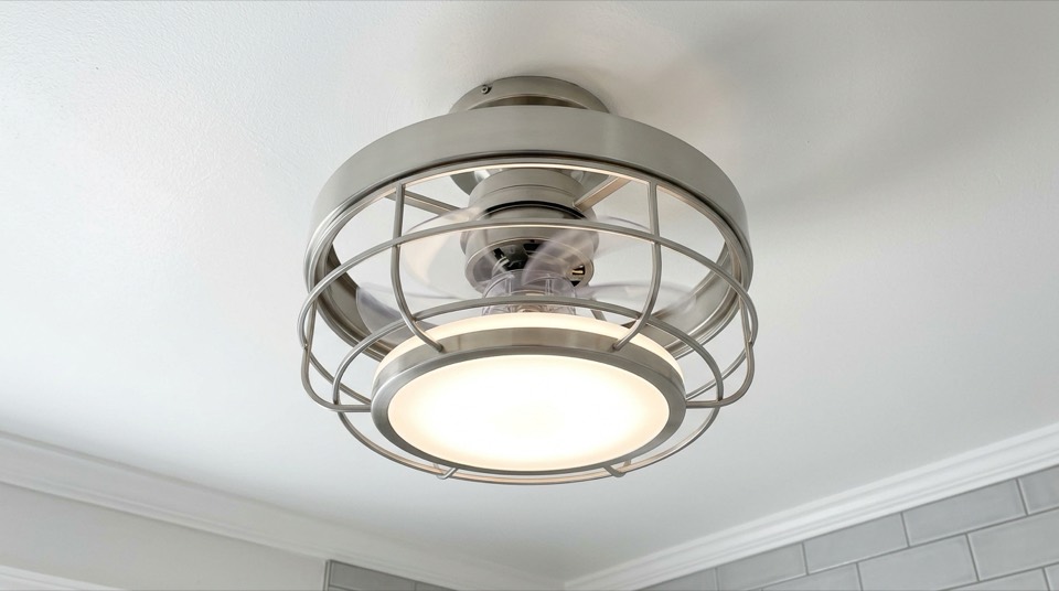 Ceiling fan operating in bathroom — Bathroom Exhaust Fans