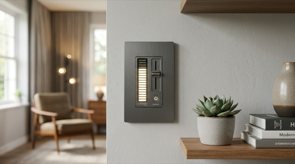 Dimmers & Switches: Smart slide dimmer switch operating Smart slide dimmer switch operating — Dimmers & Switches