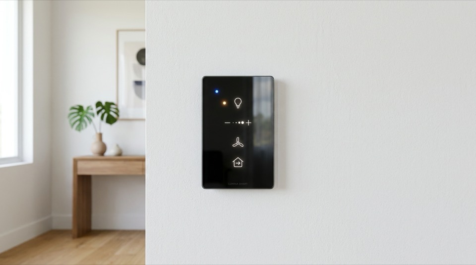 Dimmers & Switches: Smart light switch on wall Smart light switch on wall — Dimmers & Switches