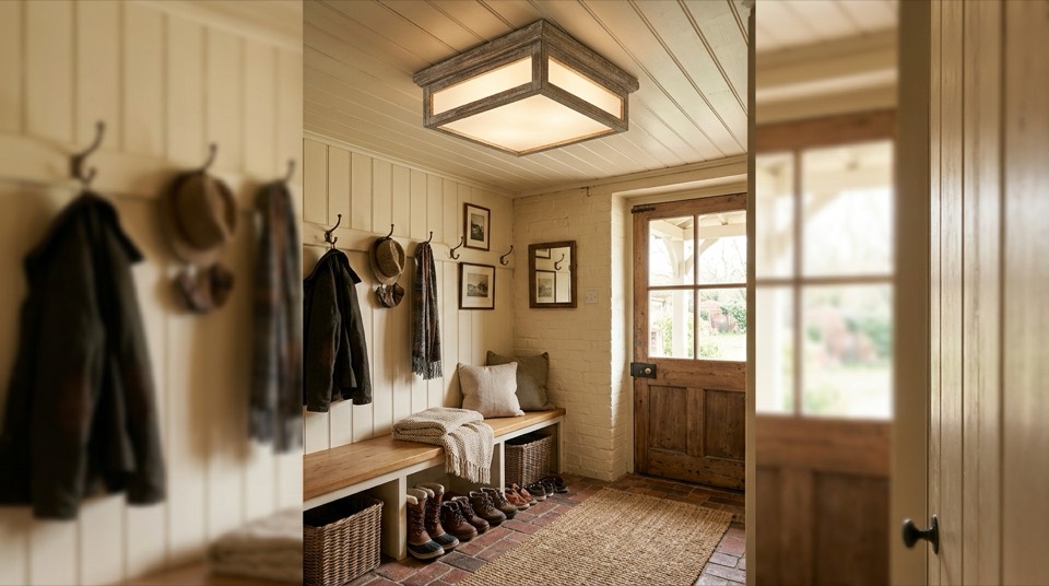 Flush & Semi-Flush Ceiling Lights: Wood trim semi-flush mount fixture Wood trim semi-flush mount fixture — Flush & Semi-Flush Ceiling Lights