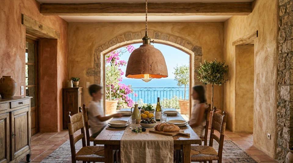 Ceramic bell pendant light hanging — Pendant Lights
