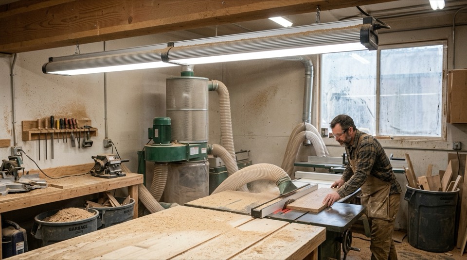LED shop light in woodworking — Shop, Garage & Work Lighting