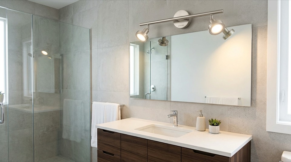 Swivel head LED vanity spotlight — Track Lighting