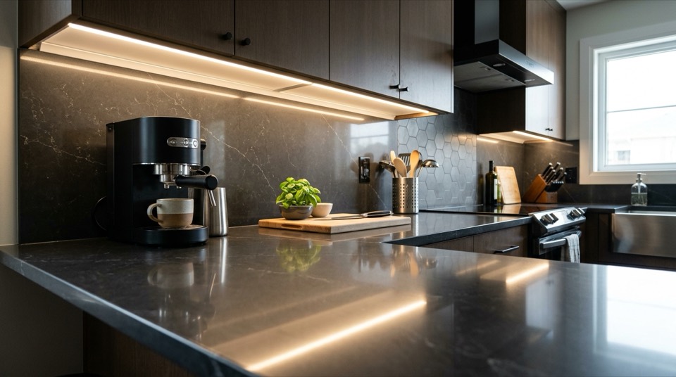 LED lighting on kitchen counter — Under-Cabinet Lighting