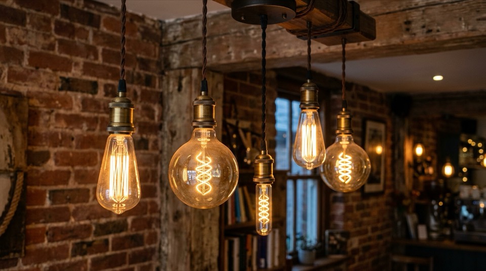 Vintage & Edison Bulbs: Vintage Edison bulbs hanging Vintage Edison bulbs hanging — Vintage & Edison Bulbs