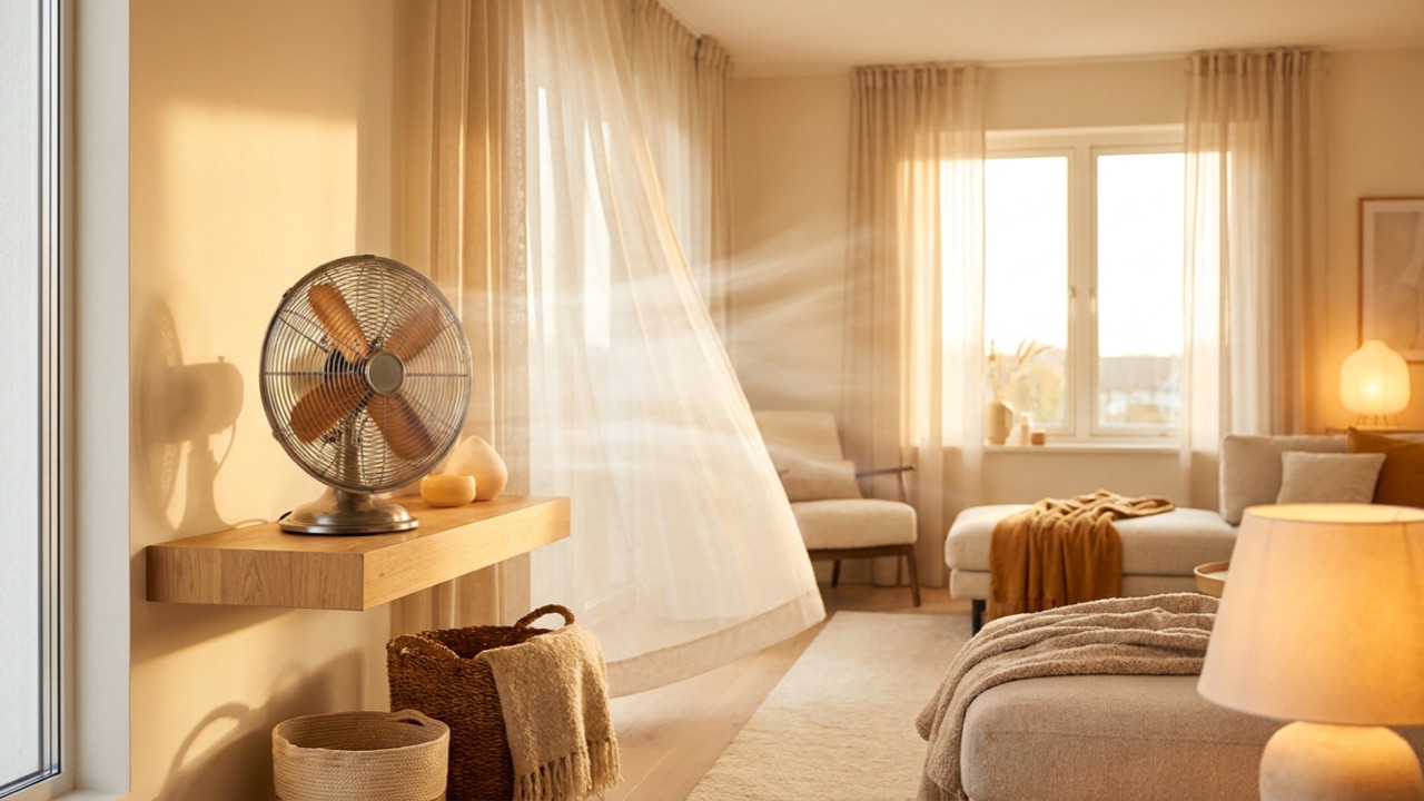 High-velocity air circulator in a warm modern room — Best Bladeless Fans & Air Circulators